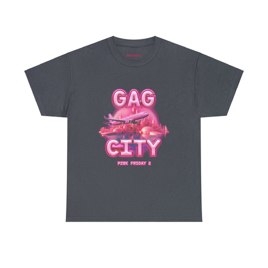 PINK FRIDAY 2 - GAG CITY TOUR DATES DARK GREY COTTON TEE