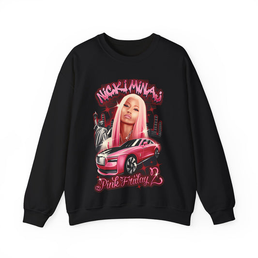 PINK FRIDAY 2 - GRAFFITI TOUR DATES BLACK COTTON CREWNECK